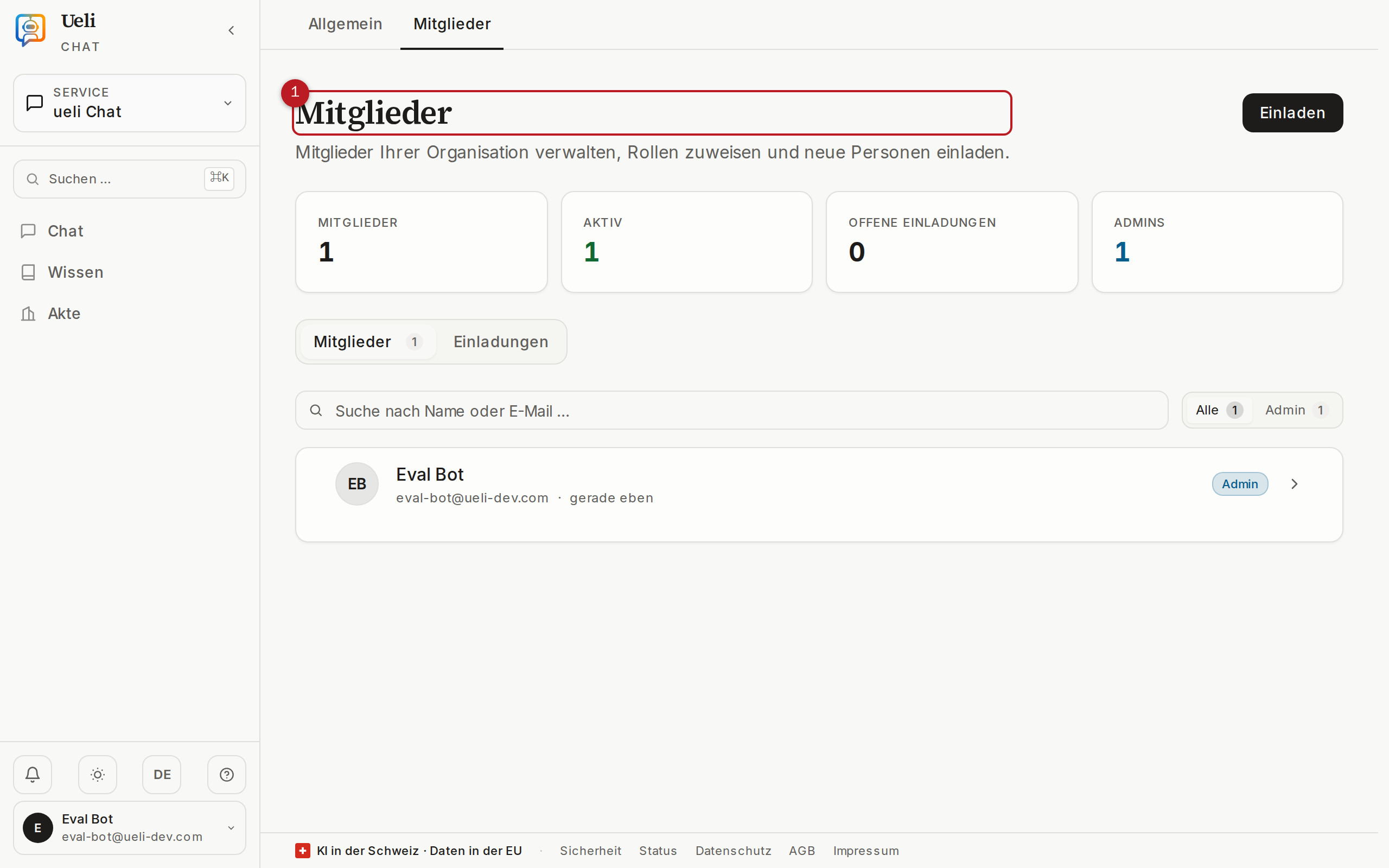 Mitgliederliste der Organisation